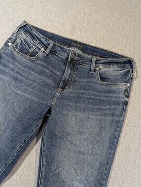 Silver Jeans Elyse Straight Women's 34 X 31 Blue